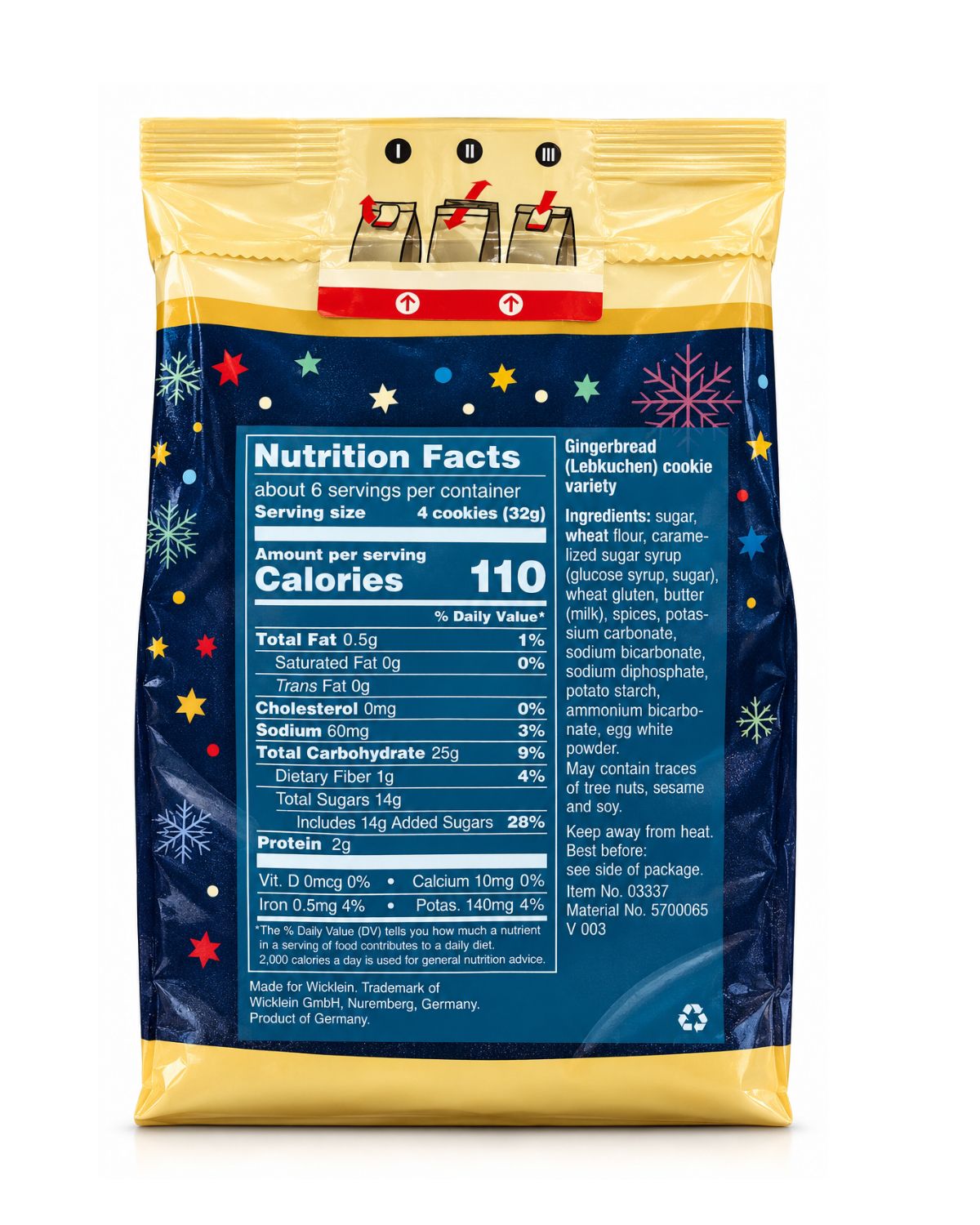 Wicklein Allerlei Glazed Gingerbread Cookies 7.05 Oz