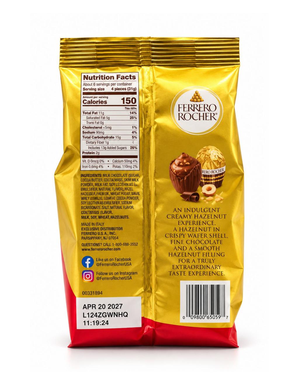 Ferrero Rocher Golden Moments 3.1 Oz