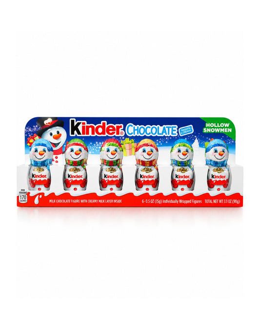Kinder Milk Chocolate Hollow Snowmen 6 Pack 3.2 Oz