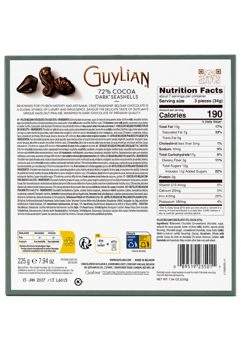 Guylian Dark Prailine Seashells,8.8 oz