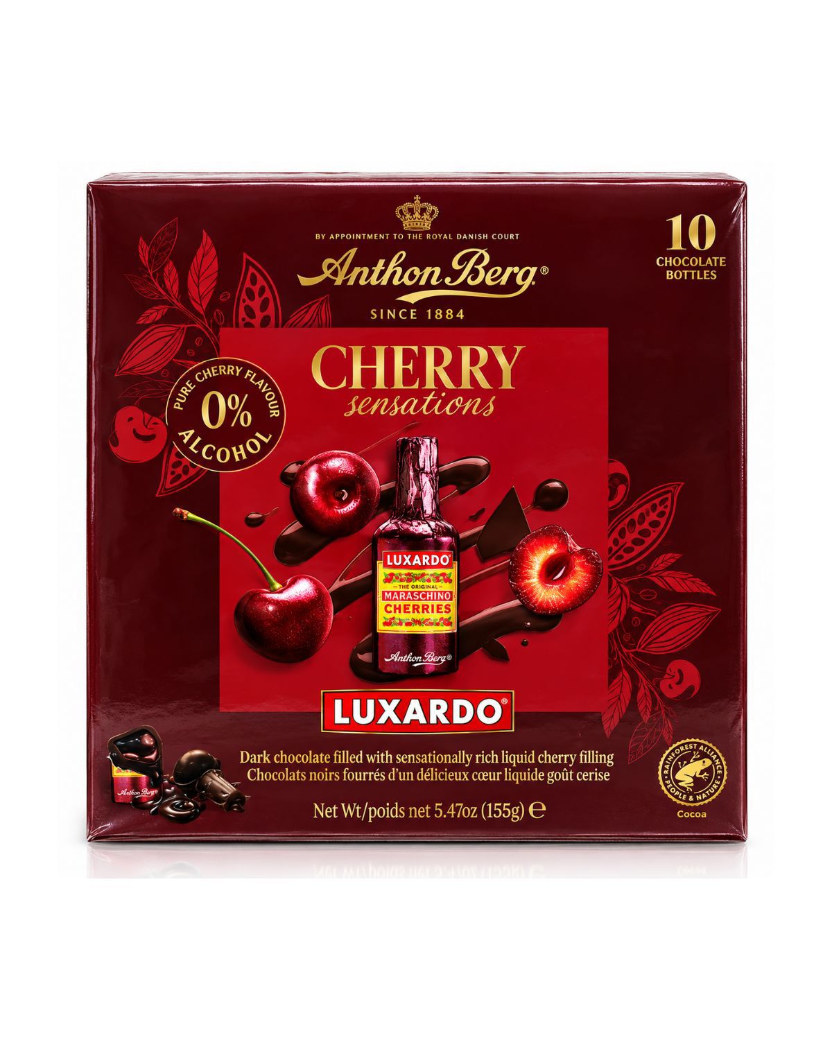 Anthon Berg Luxardo Cherry Chocolate Bottles 155 G