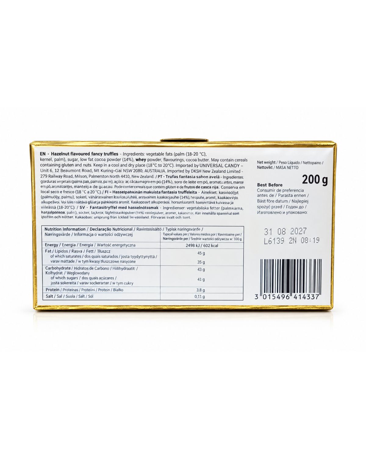 Jacquot Hazelnut Truffles Ballotin 7.05 Oz