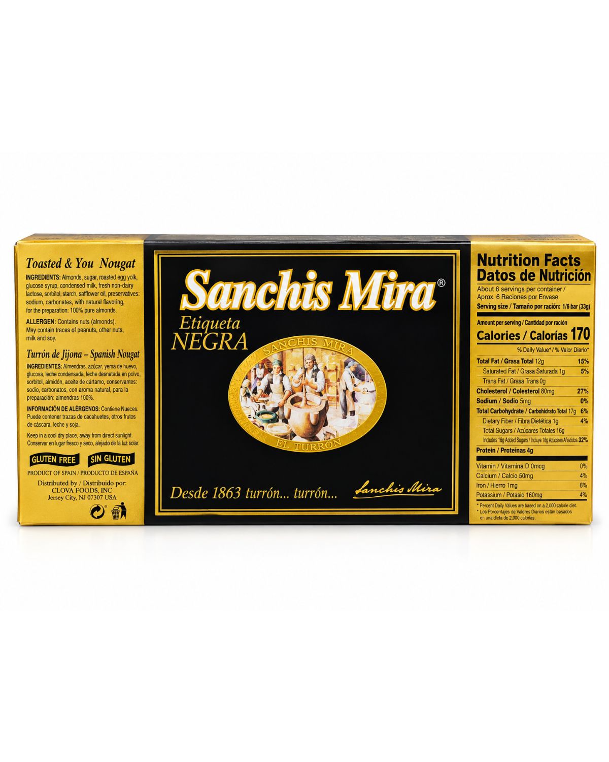 Sanchis Mira Yema Nougat Torrone 7 Oz
