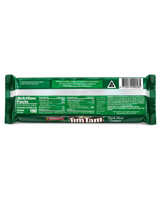 Arnott's Tim Tam Dark Mint Cookies 5.8 oz (165 g)