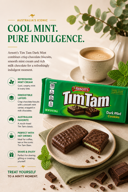 ARNOTTS TIM TAM MINT BISCUITS