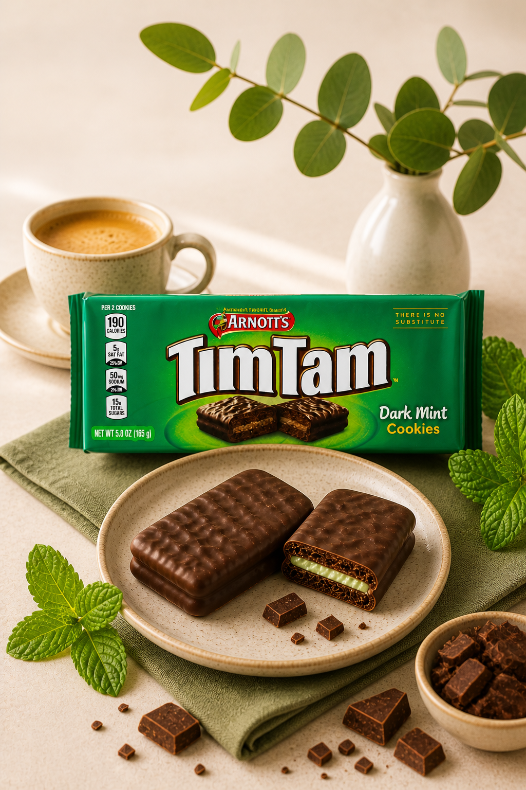 ARNOTTS TIM TAM MINT BISCUITS