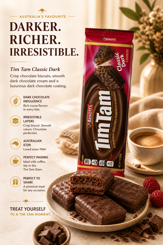 ARNOTTS TIM TAM CLASSIC DARK BISCUITS