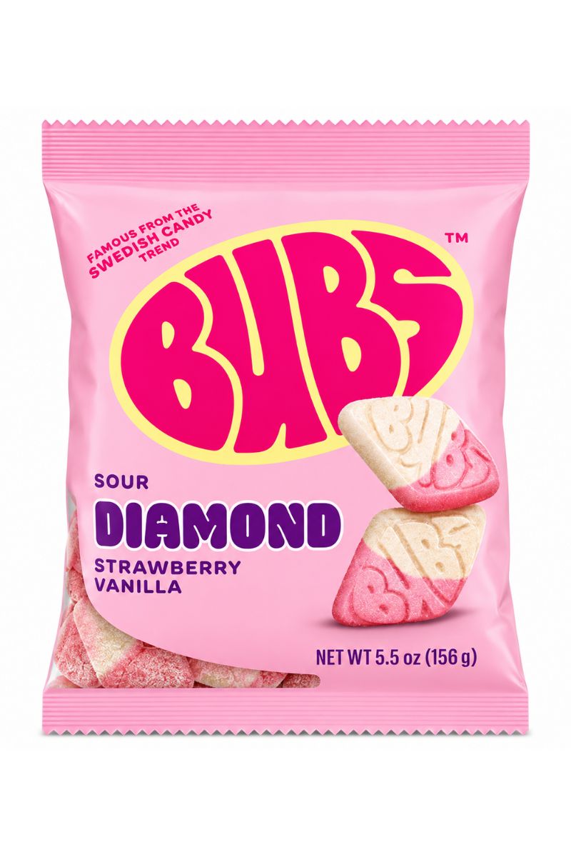 BUBS DIAMONDS STRAWBERRY VANILLA GUMMIES