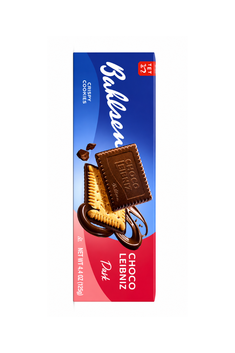 Bahlsen Choco Leibniz Dark Chocolate Biscuits | Crispy German Cookies 4.4 oz
