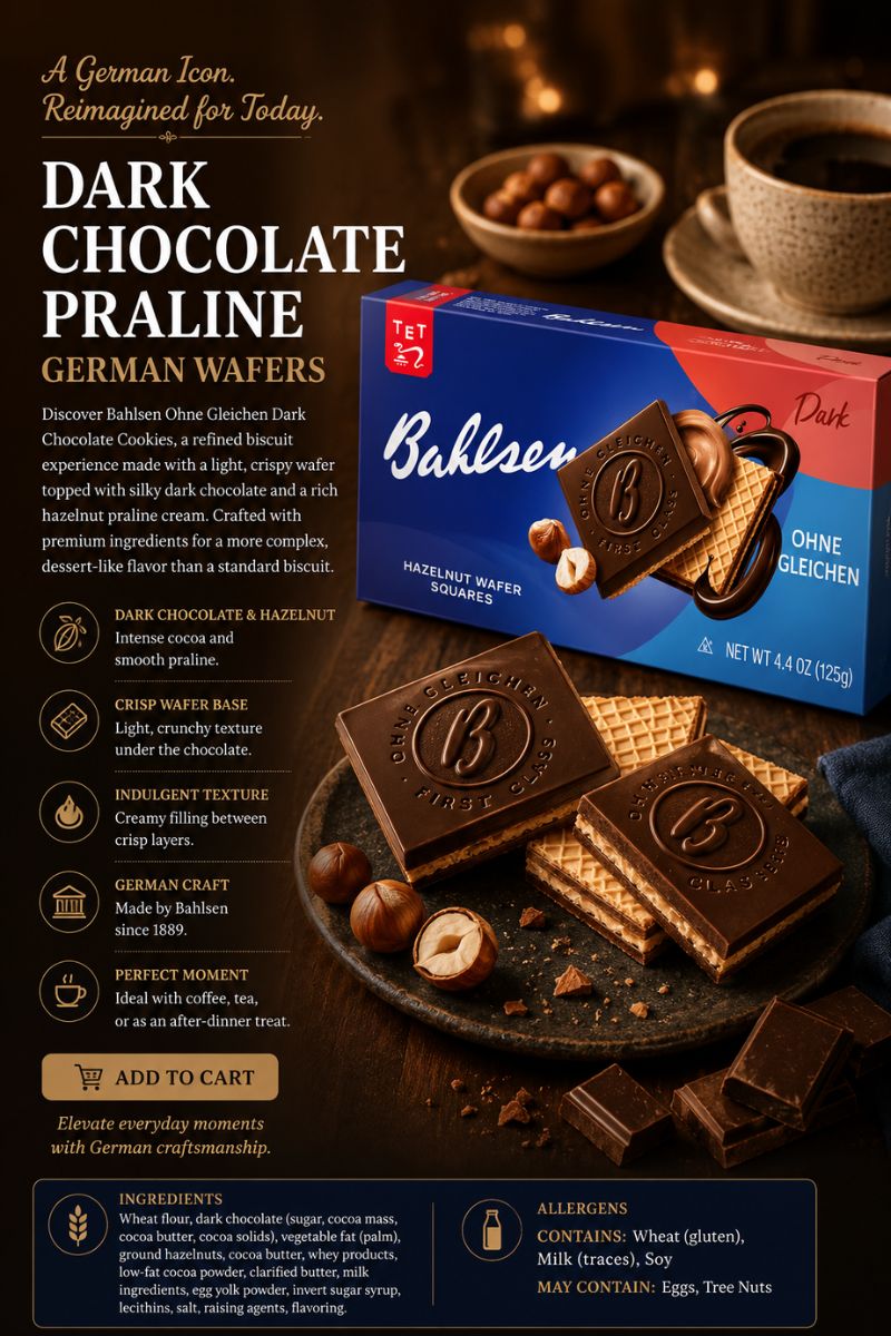 Bahlsen Ohne Gleichen Dark Chocolate Cookies
