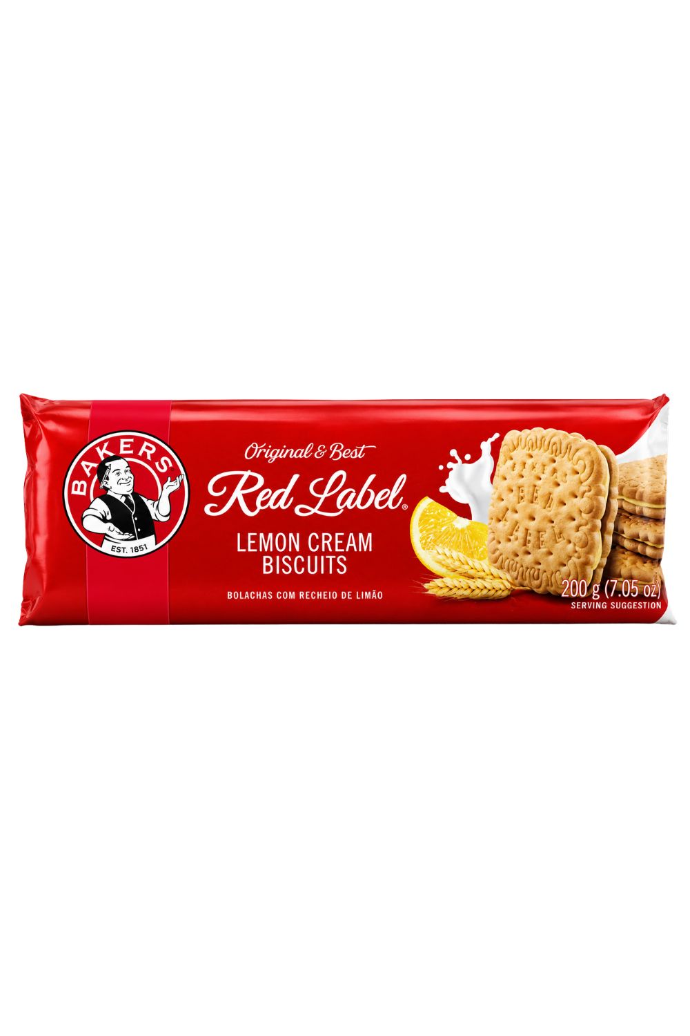 Bakers Red Label Lemon Cream Biscuits, 200 g