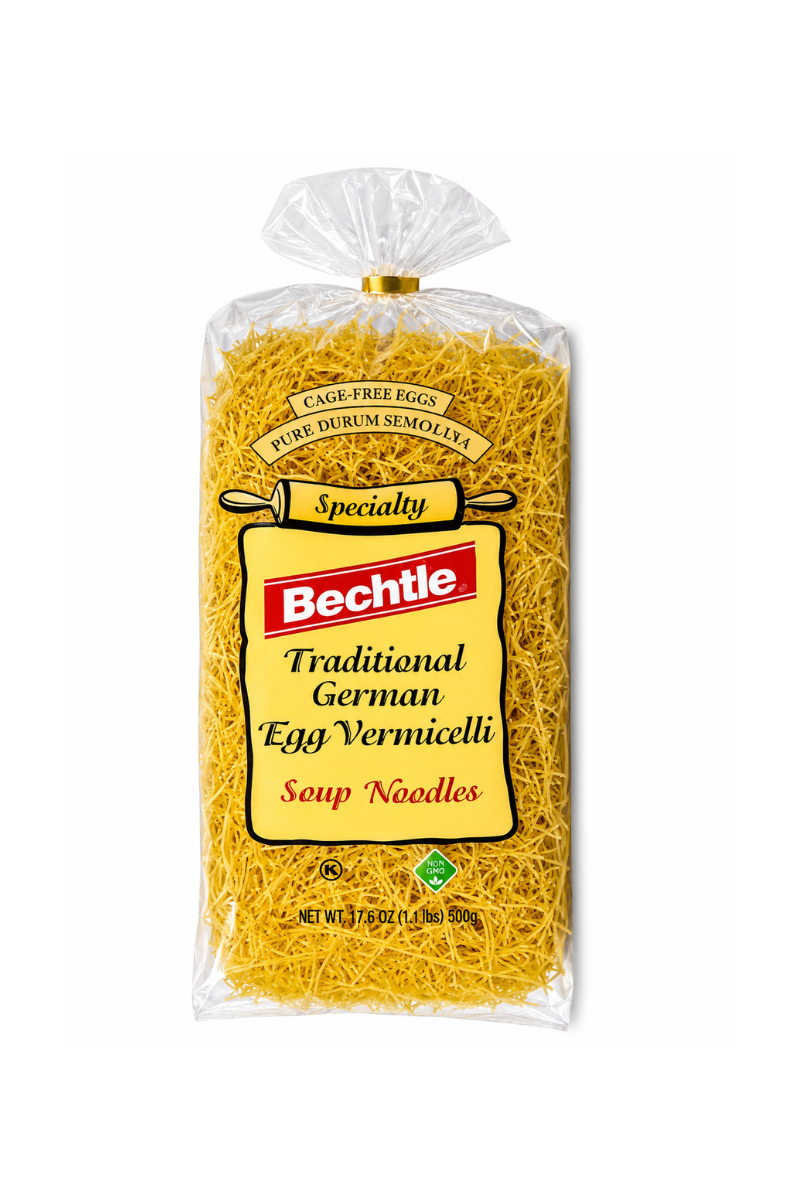 Bechtle Traditional German Egg Vermicelli Soup Noodles – Cage-Free Eggs, 17.6 oz