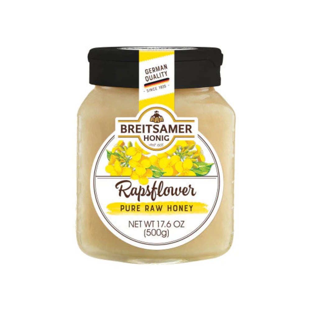 Breitsamer Rapeseed Pure Raw Honey 500g