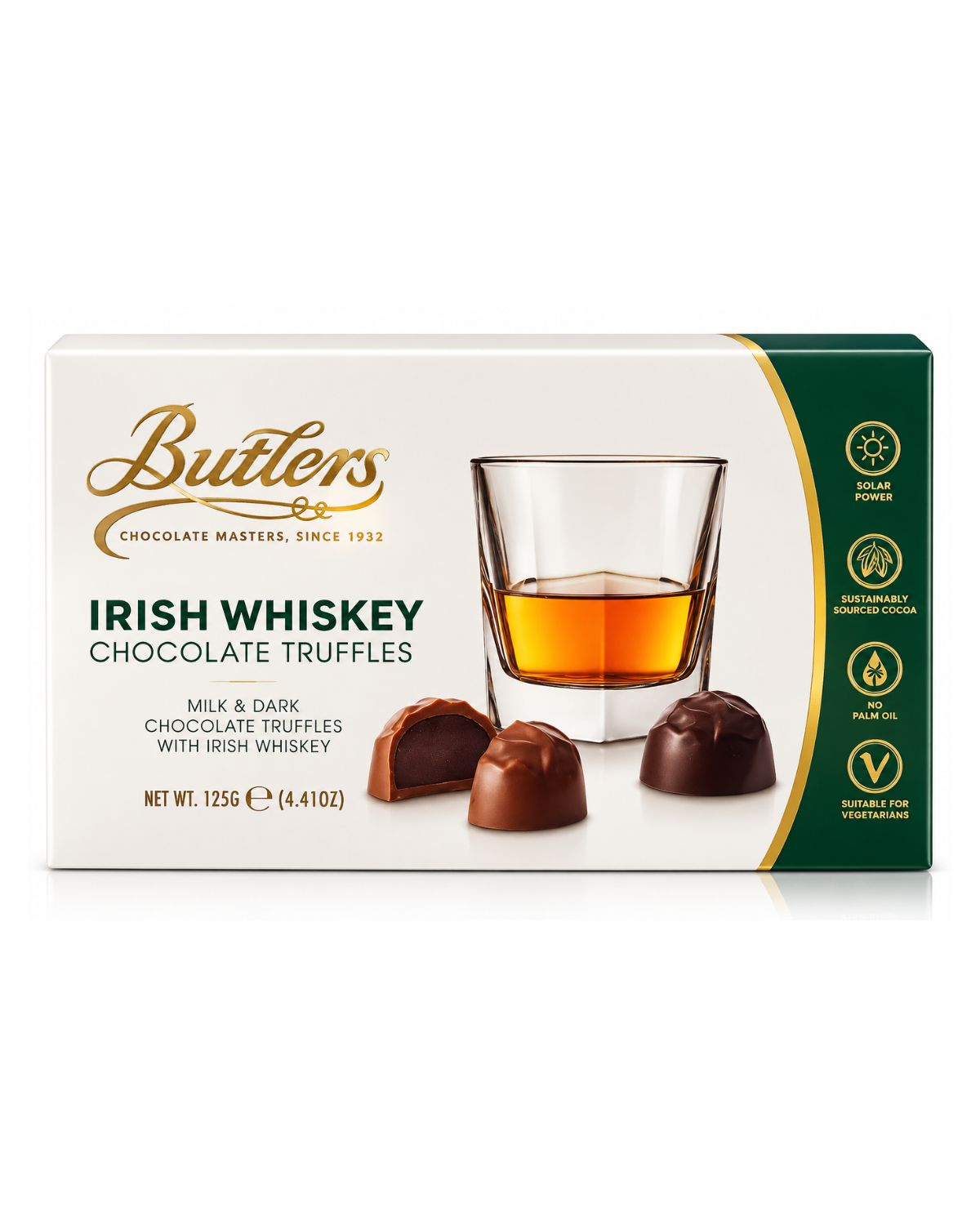 Butlers Irish Whiskey Chocolate Truffles Box – 4.41 oz