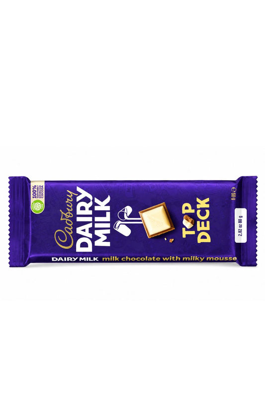 Cadbury Dairy Milk Top Deck Chocolate Bar, 80 g