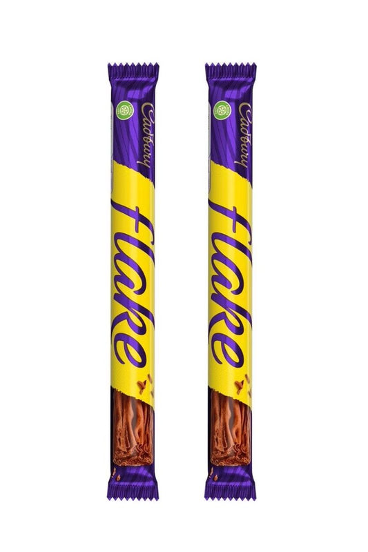 Cadbury Flake milk chocolate bar 32g in yellow and purple foil packaging — authentic UK import