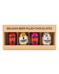 Chocobeer Belgian Beer-Filled Chocolates – 12-Piece Wooden Gift Crate