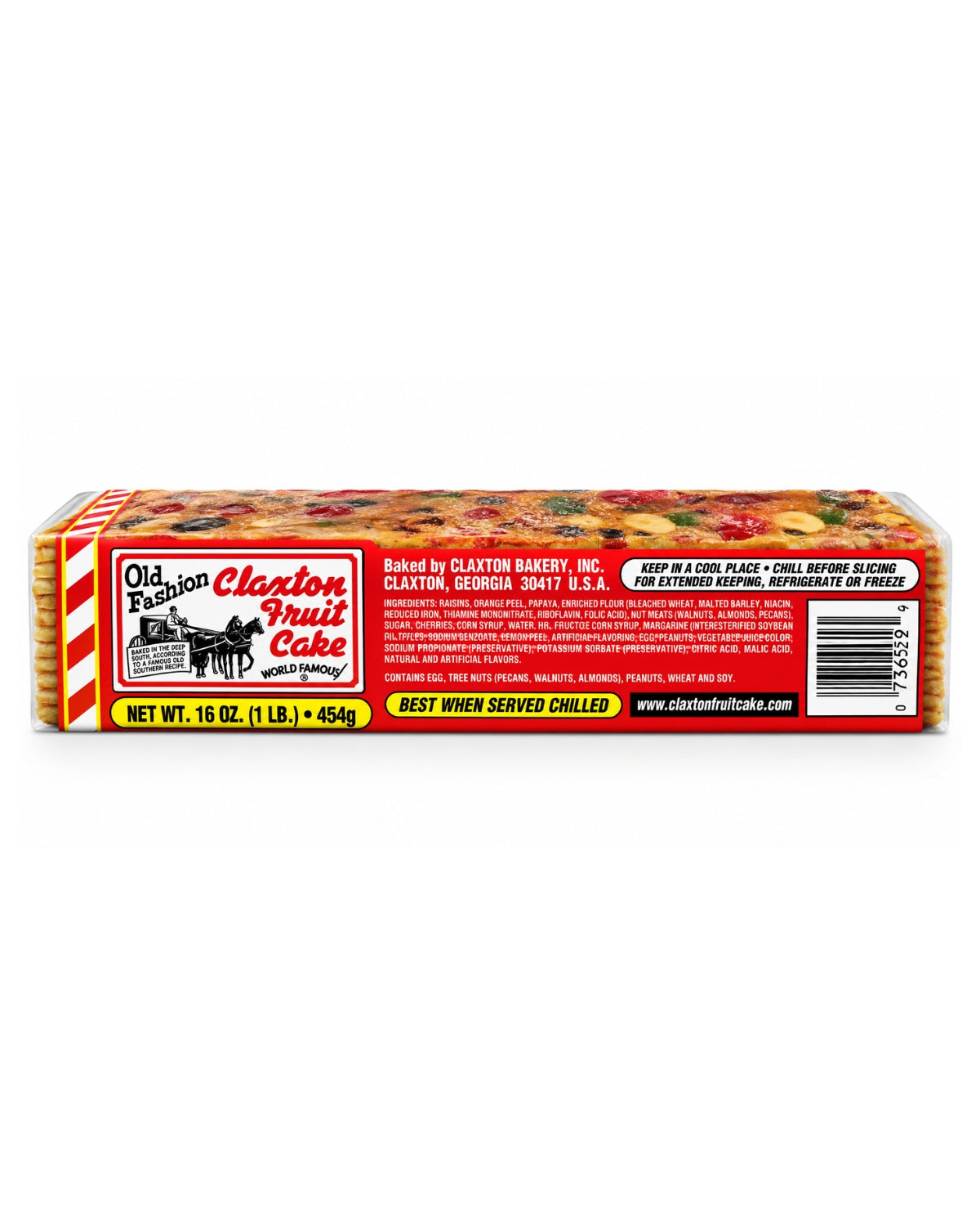 Claxton Old Fashioned Dark Fruit Cake 16 oz (1 lb)