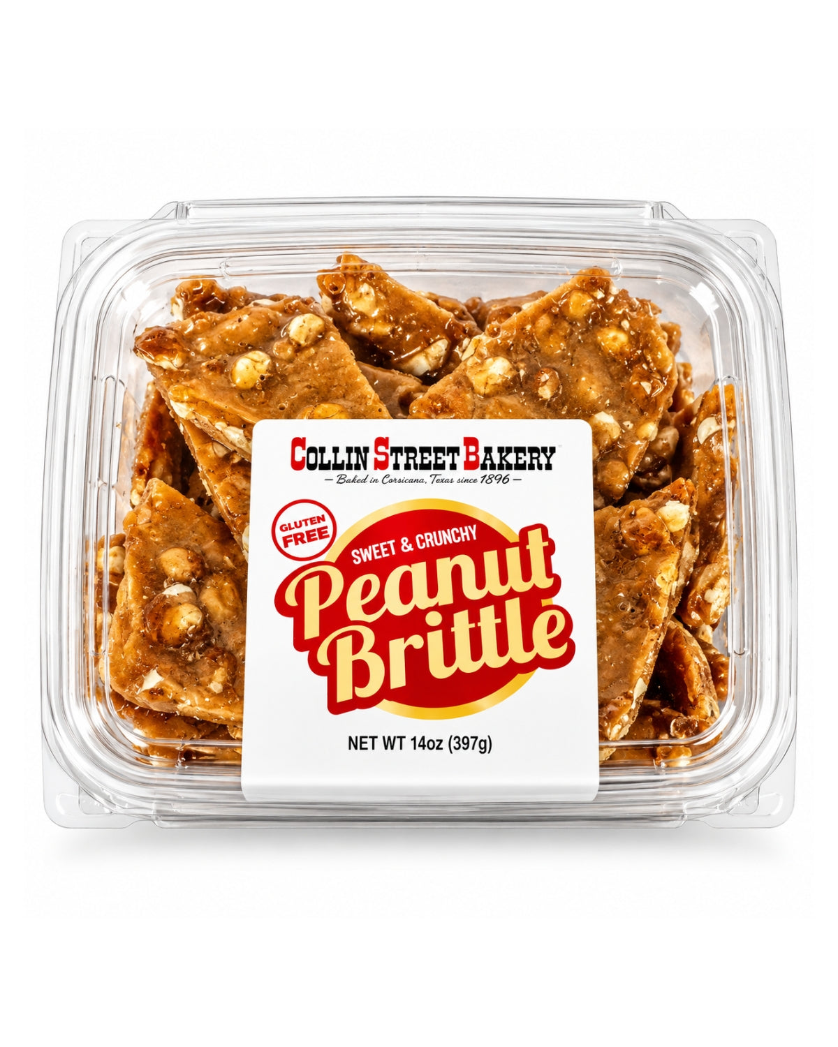 Collin Street Bakery Peanut Brittle 14 oz – Sweet & Crunchy Gluten-Free Candy