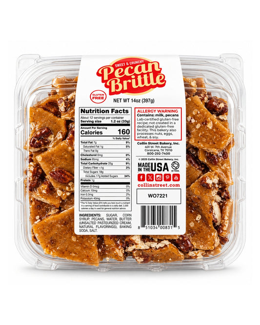 Collin Street Bakery Sweet & Crunchy Pecan Brittle 14 oz (397 g)