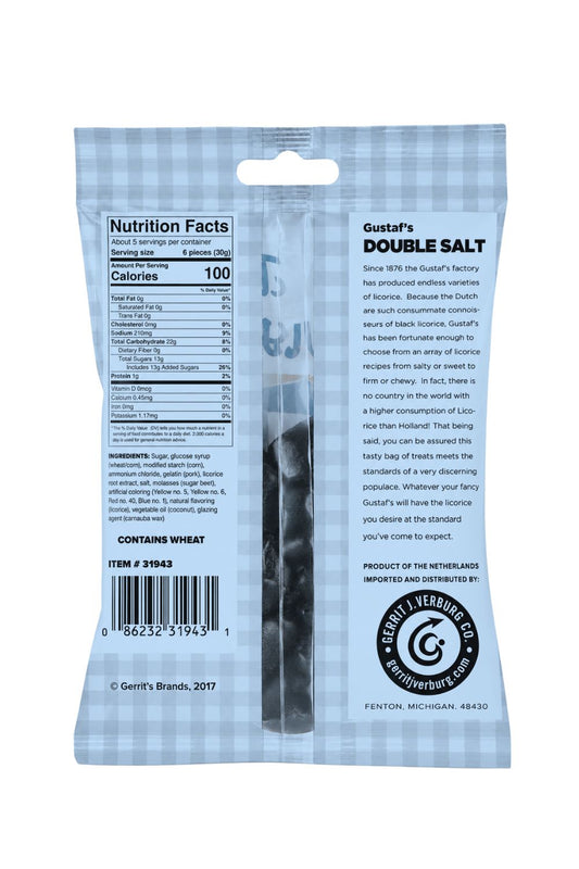 Dutch Licorice Double Salt Licorice,5.2 oz.