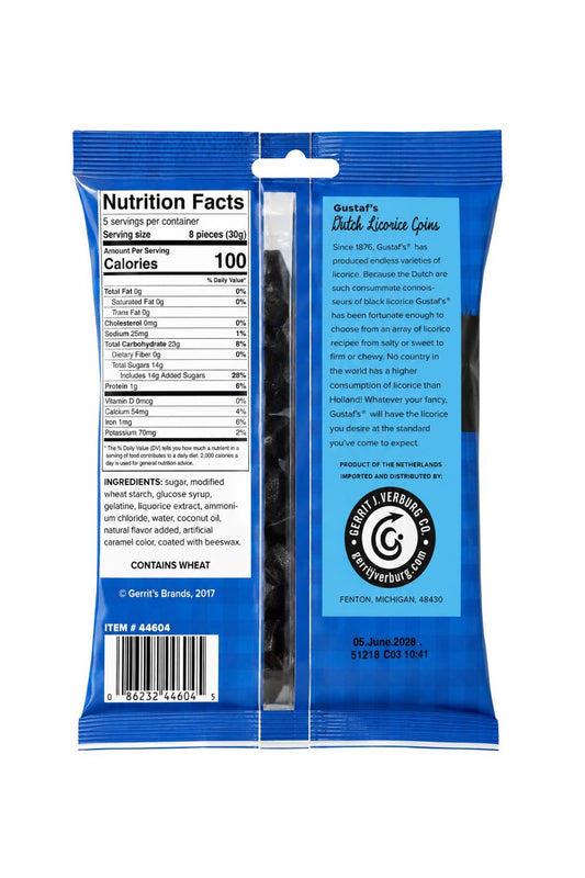 Dutch Licorice Licorice Coins,5.2 oz.