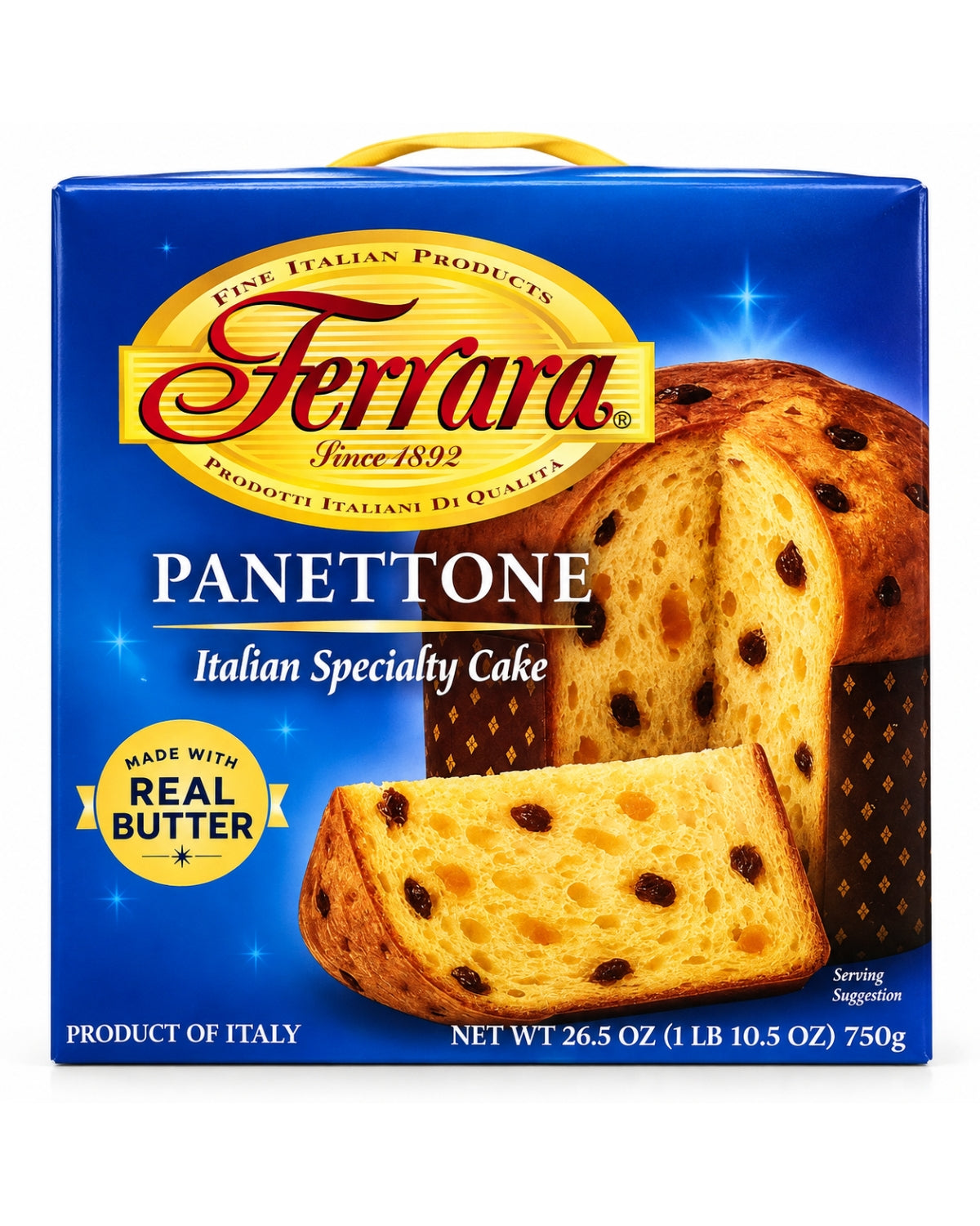 Ferrara Panettone with Raisins & Candied Fruit, 26.5 oz