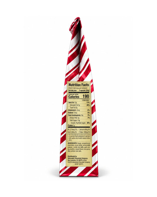 Ghirardelli Squares Dark Chocolate Peppermint Bark 7.7 oz (218.5 g) – Limited Edition Holiday Chocolate