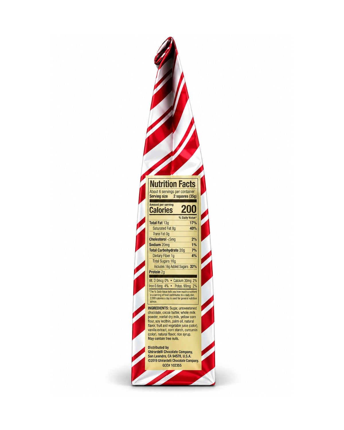 Ghirardelli Peppermint Bark Squares 7.9 oz (224.2 g) – Limited Edition Holiday Chocolate
