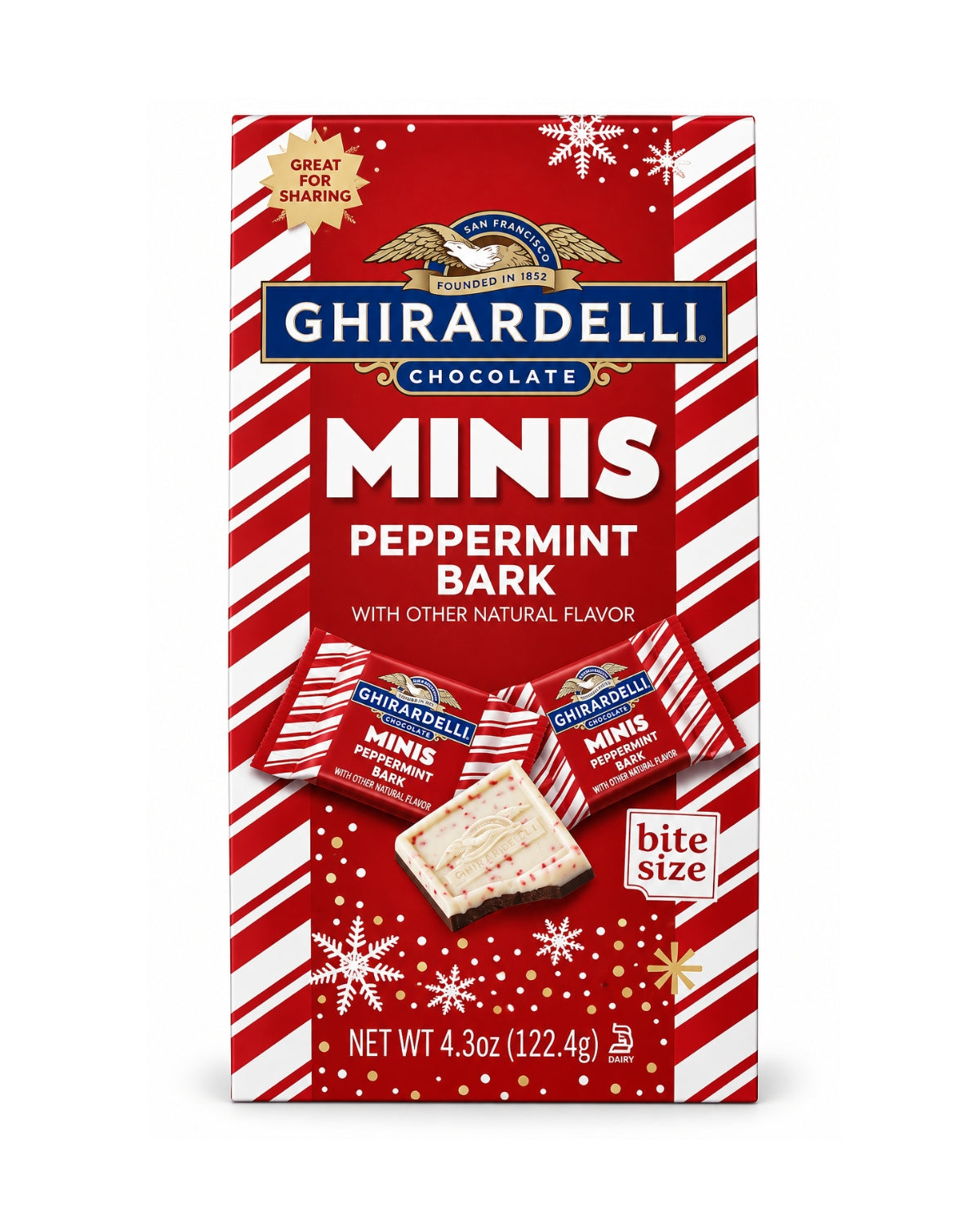 Ghirardelli Minis Peppermint Bark 4.3 oz (122.4 g) – Holiday Sharing Chocolate