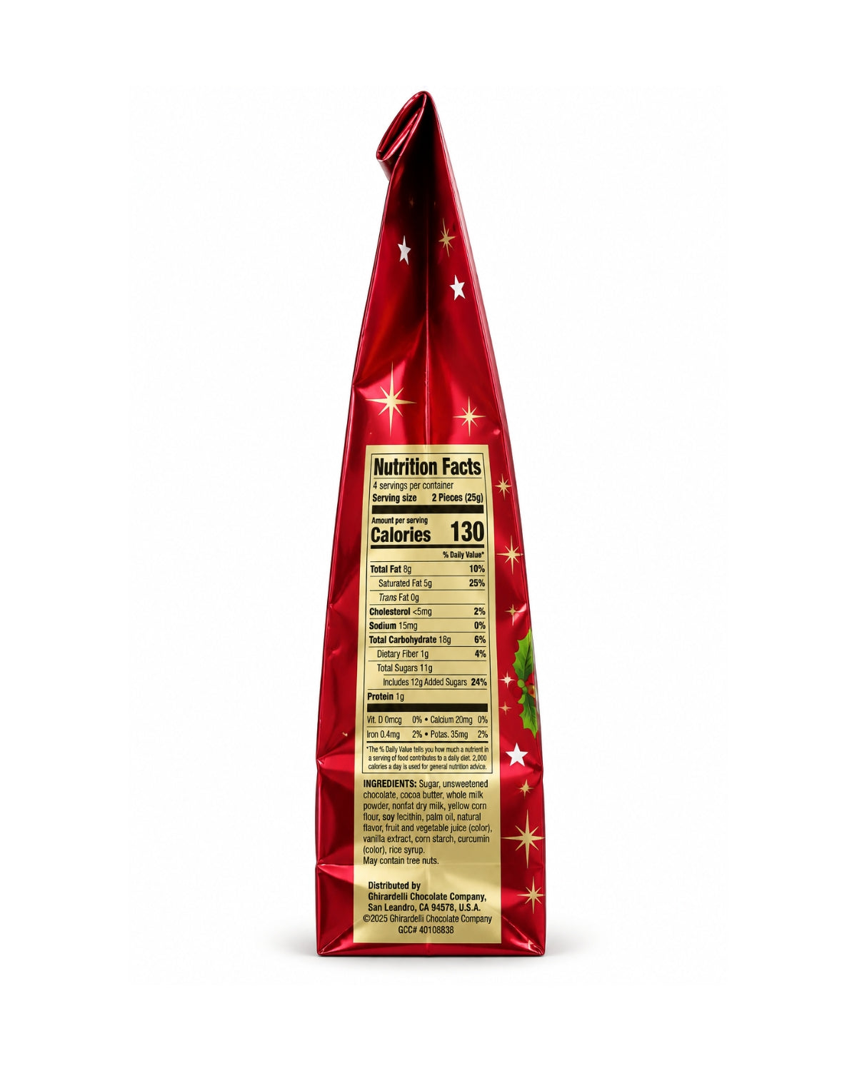 Ghirardelli Squares Holiday Chocolate Assortment 12 oz (341.6 g) – Limited Edition Christmas Gift
