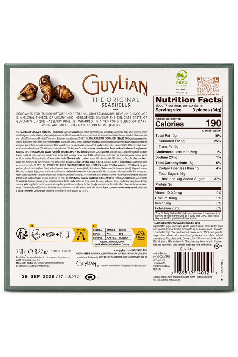 Guylian Belgian Chocolate Seashells 8.8 OZ SEASHELLS