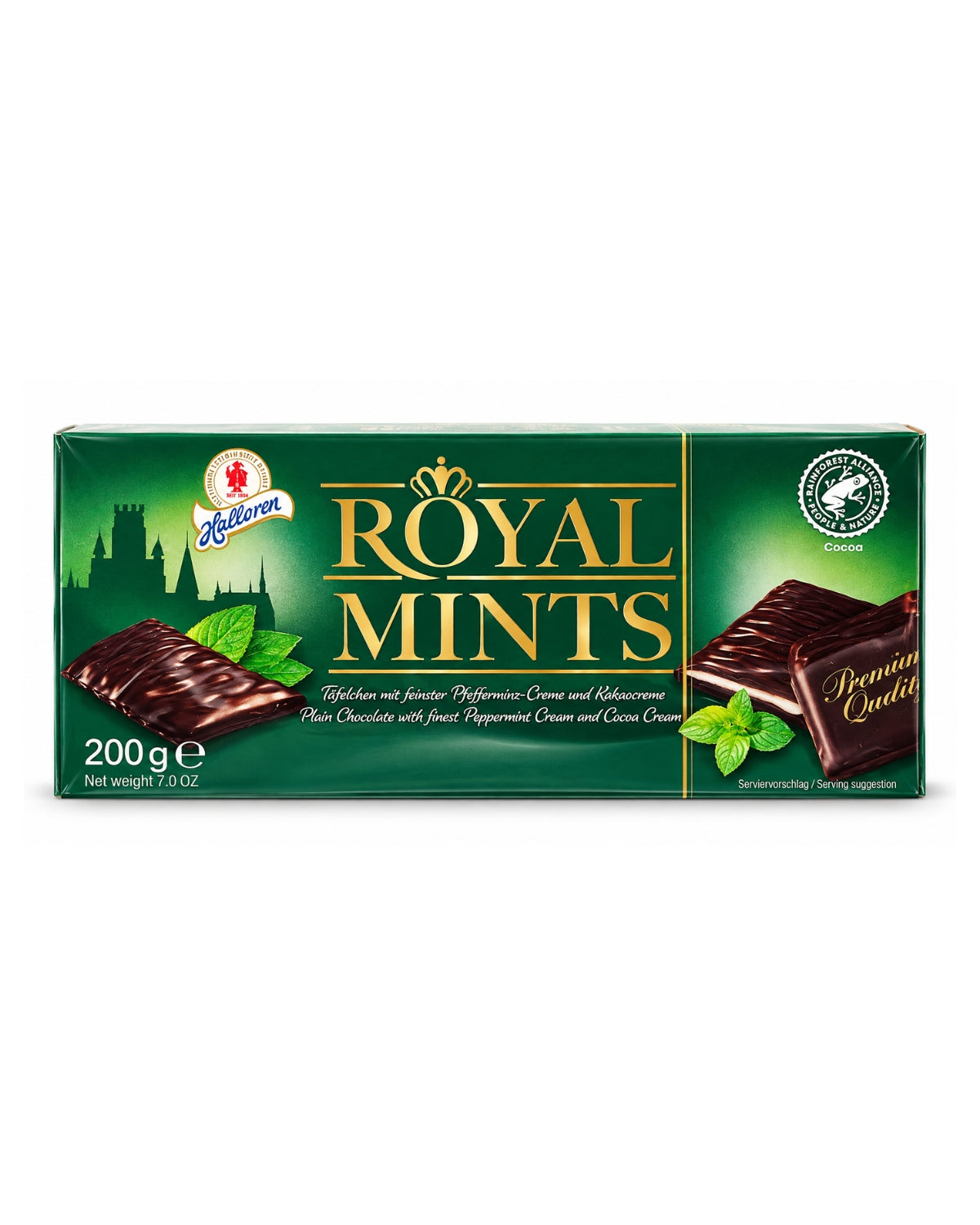 Halloren Royal Mints Dark Chocolate Peppermint & Cocoa Cream – 7 oz (200 g)