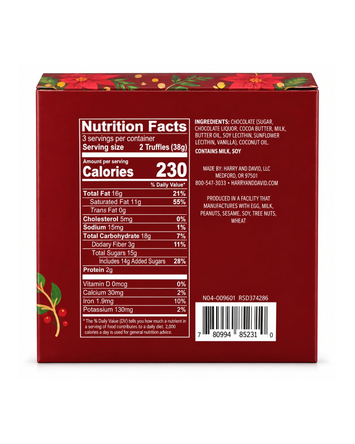 Harry & David Milk Chocolate Truffles 4 oz (113 g)