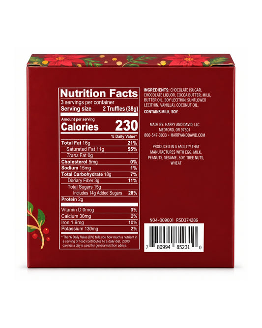Harry & David Milk Chocolate Truffles 4 oz (113 g)