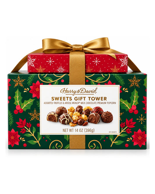 Harry & David Sweets Gift Tower 14 oz (396 g) | Truffles & Moose Munch