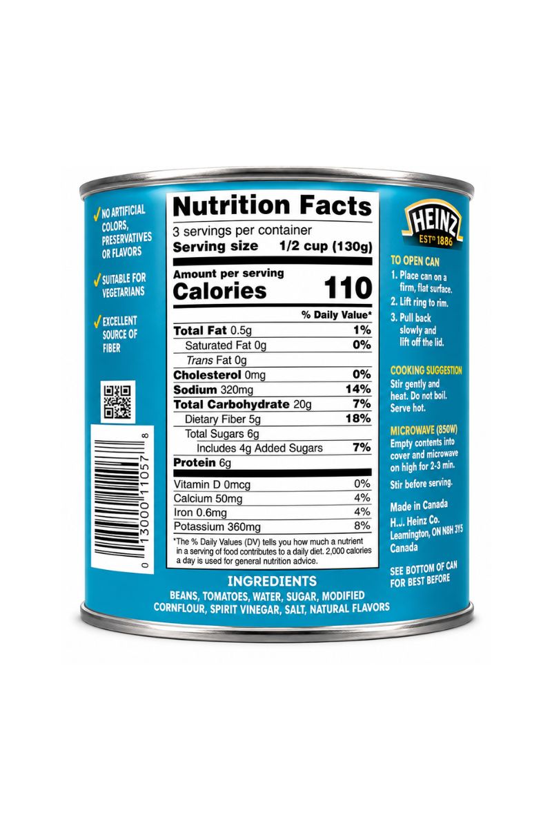 Heinz Beans with Tomato Sauce – Classic British Baked Beans, 13.7 oz (390g)