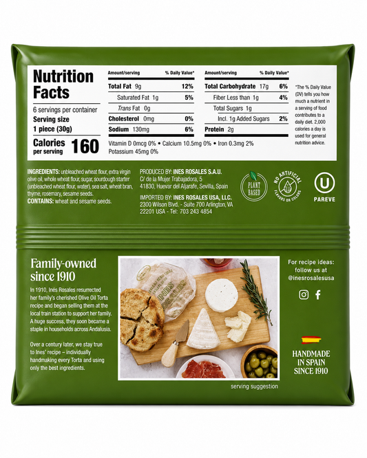 Ines Rosales Rosemary Thyme Savory Tortas 6.34 oz (180 g)