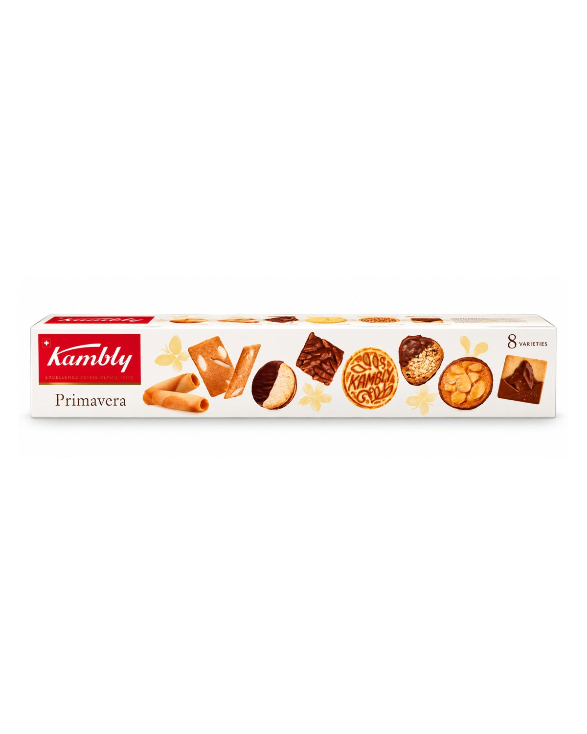 Kambly Primavera Swiss Assorted Biscuits Gift Box – 8 Varieties, 6.17 oz (175 g)