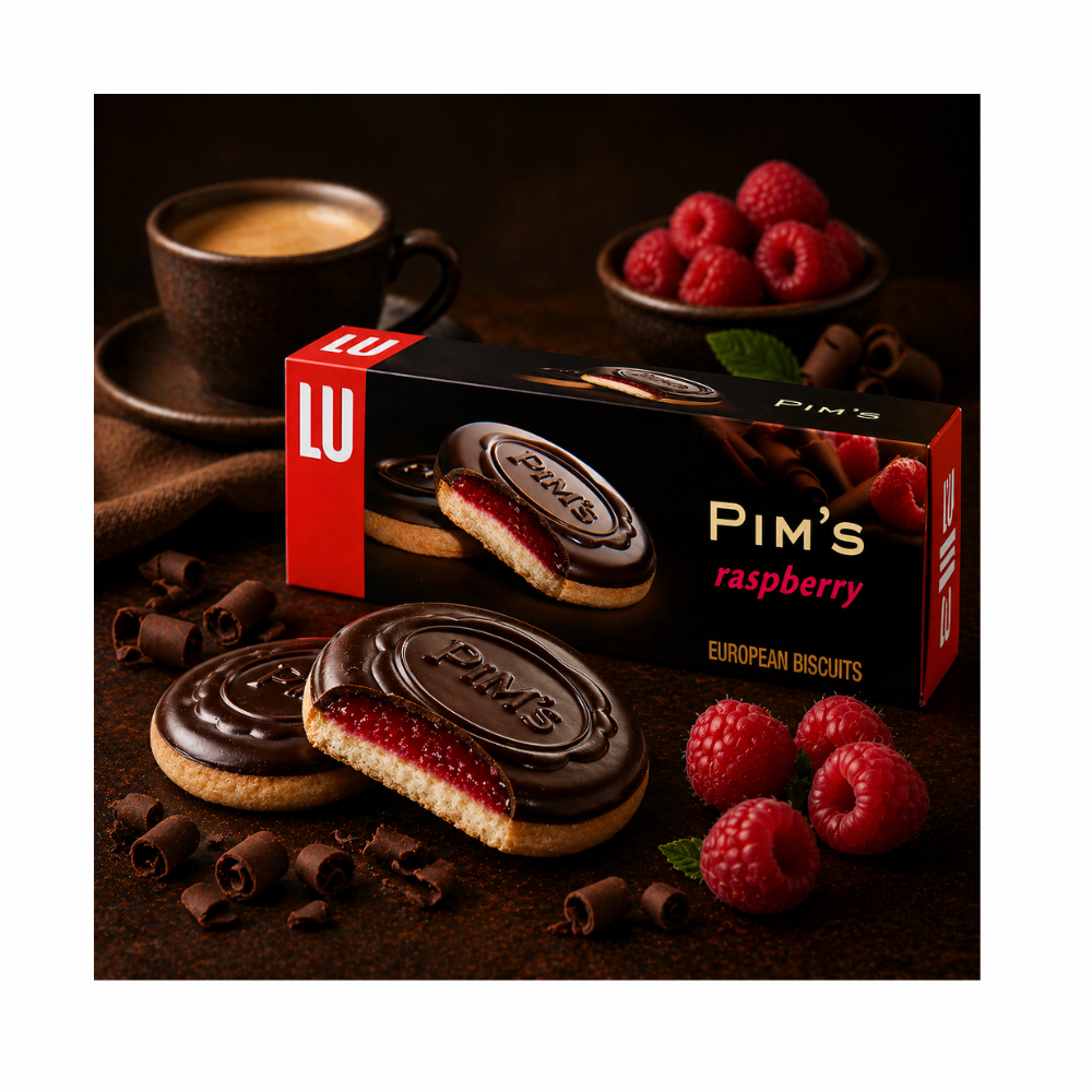 LU PIMS RASPBERRY BISCUITS