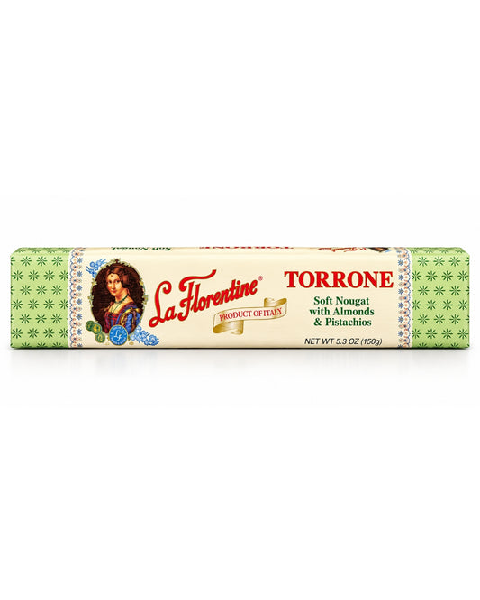 La Florentine Torrone Soft Nougat with Almonds & Pistachios, 5.3 oz