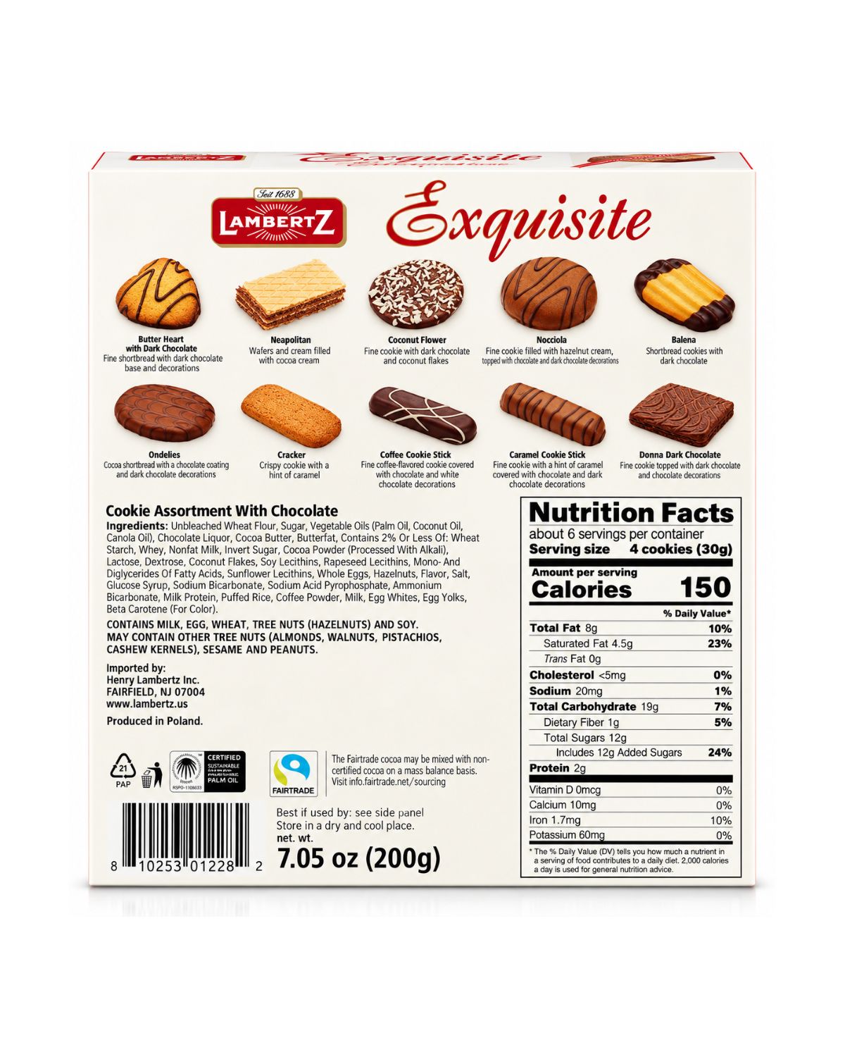 Lambertz Exquisite Holiday Cookie Assortment – 7.05 oz (200 g)