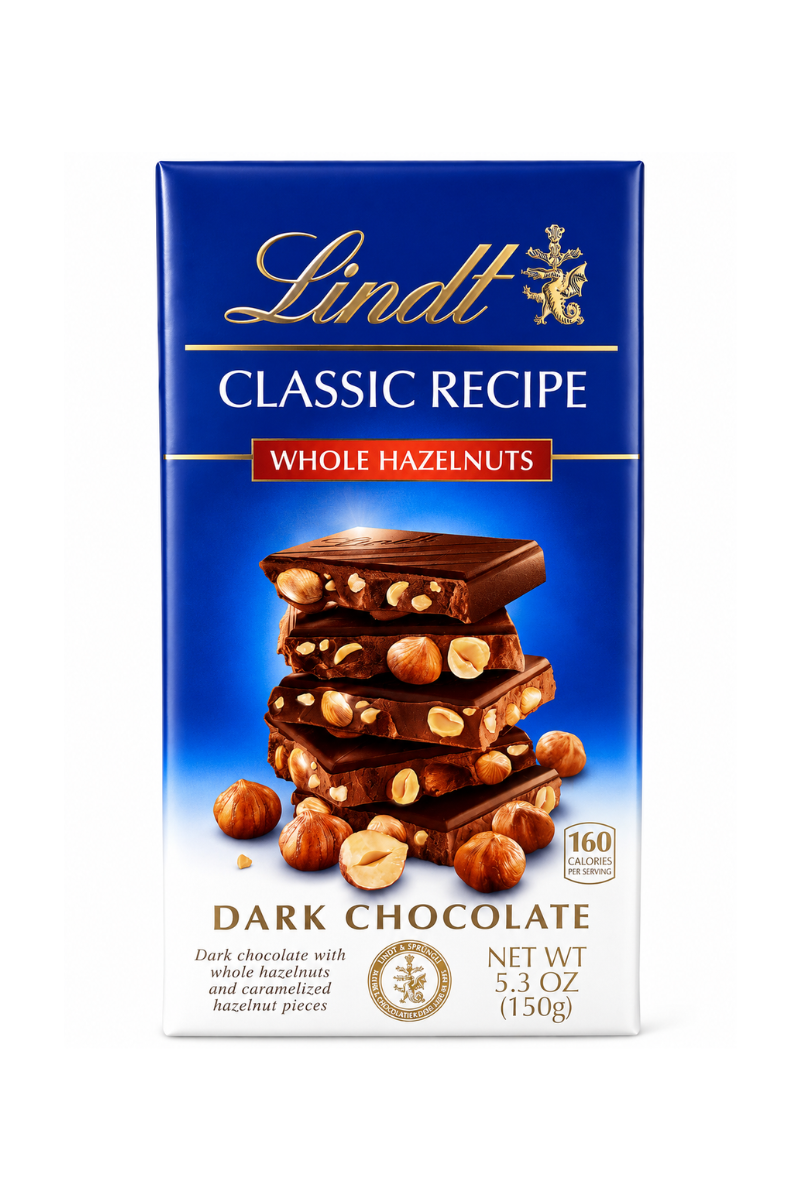 Lindt Dark Whole Hazelnut Bar