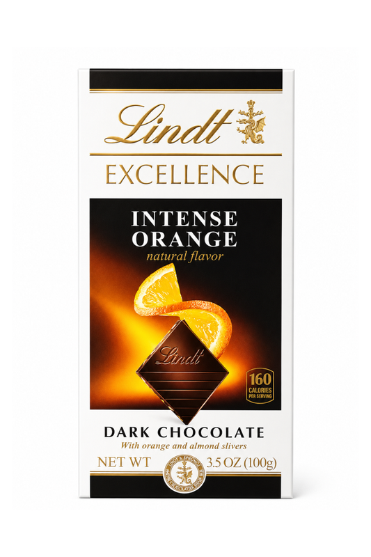Lindt Excellence Intense Orange Dark Chocolate Bar