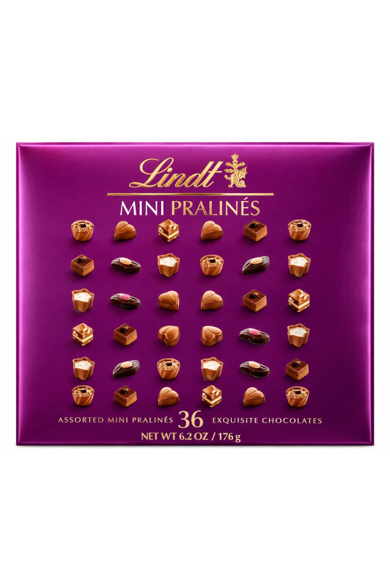 Lindt Mini Pralines assorted chocolate gift box, 6.2 oz package