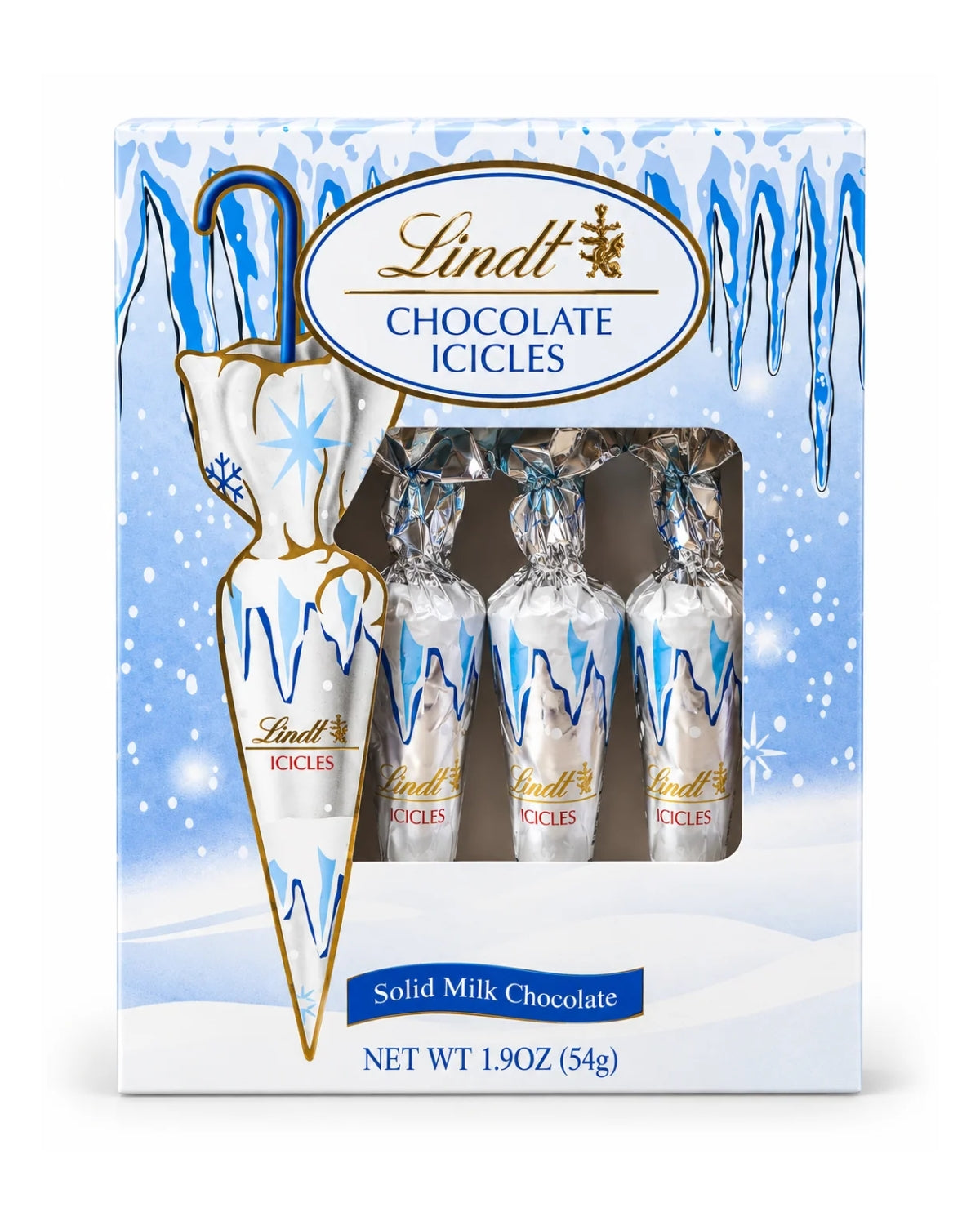 Lindt Chocolate Icicles Solid Milk Chocolate, 1.9 oz