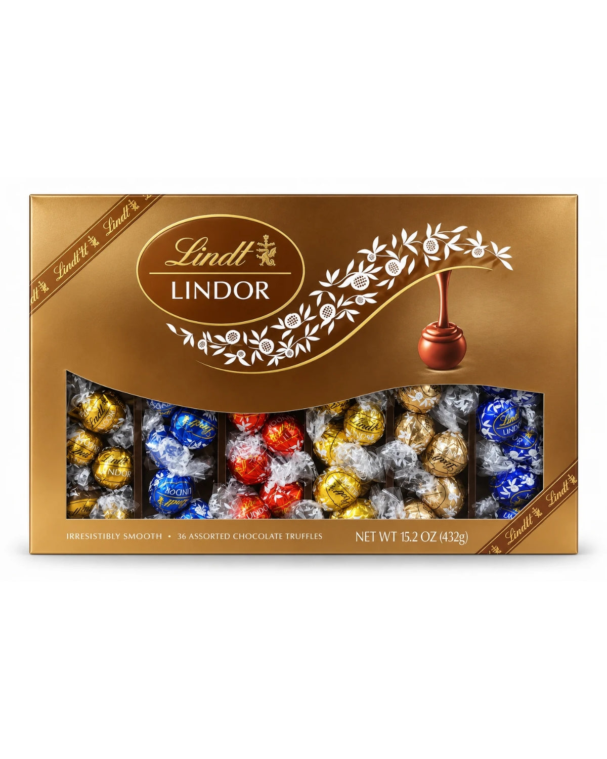 Lindt LINDOR Assorted Chocolate Truffles, 36 Count, 15.2 oz