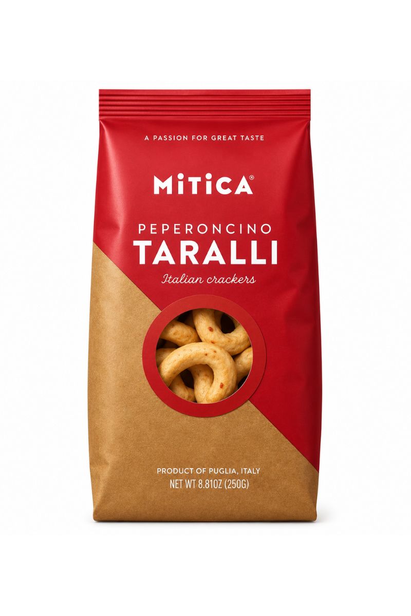 Mitica Taralli Pepperoncino,8.8 oz