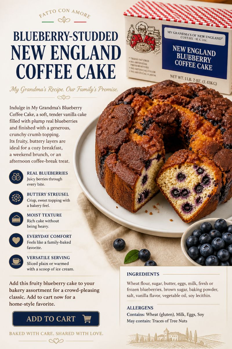 MY GRANDMAS BLUEBERRY COFFEE CAKE