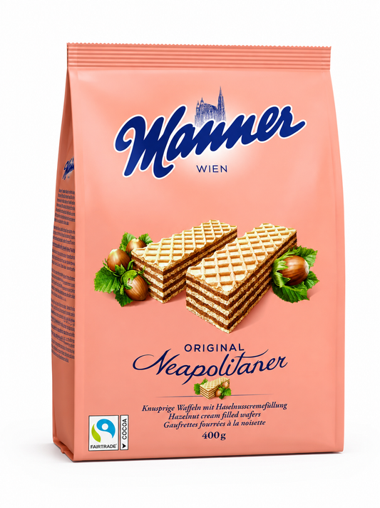 Manner Original Neapolitaner Hazelnut Cream Wafers 400g